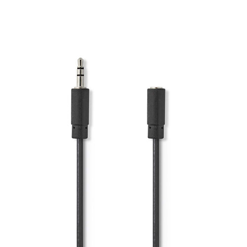 nedis Stereo-Audiokabel / 3,5 mm Male - 3,5 mm Female / 1,0 m / Zwart