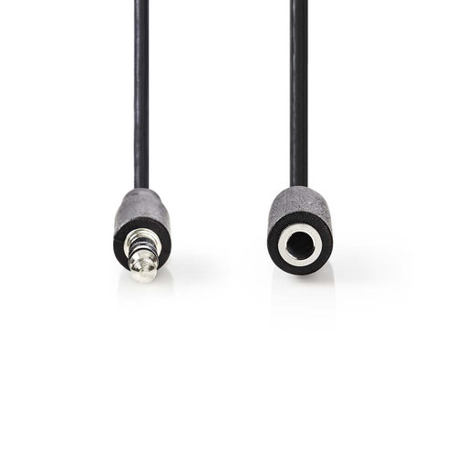 nedis Stereo-Audiokabel / 3,5 mm Male - 3,5 mm Female / 1,0 m / Zwart nedis Stereo-Audiokabel / 3,5 mm Male - 3,5 mm Female / 1,0 m / Zwart
