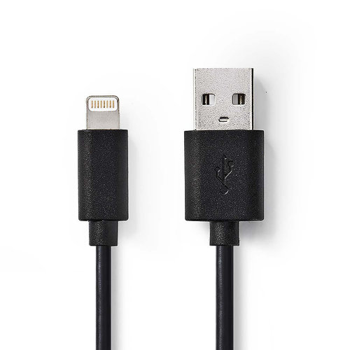 nedis Sync and Charge-Kabel / Apple Lightning - USB-A Male / 1,0 m / Zwart