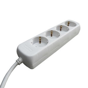 VB Extend Stekkerdoos Tafelcontactdoos TCD 4-Voudig met Randaarde en 1,5 Meter Snoer Wit - 3x1,0mm²: 4 stopcontacten, 1,5 meter snoer, aderdikte 1,0mm², zonder schakelaar
