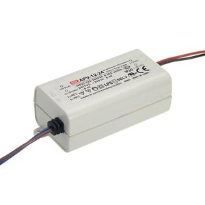 Mean Well 12V-12W standaard ac/dc led trafo driver 90-264vac / 12vdc-1,0a