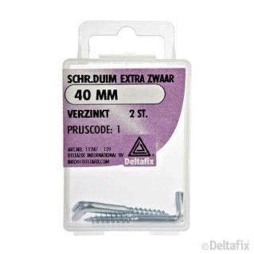 Deltafix schr.duim extra zwaar verzinkt 2 st. Deltafix schr.duim extra zwaar verzinkt 2 st.