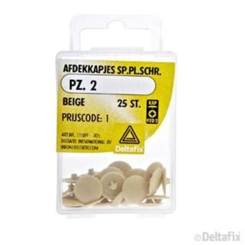 Deltafix AFDEKKAPJES SP.PL.SCHR. PZ. 2 X BEIGE 25 ST. Deltafix AFDEKKAPJES SP.PL.SCHR. PZ. 2 X BEIGE 25 ST.