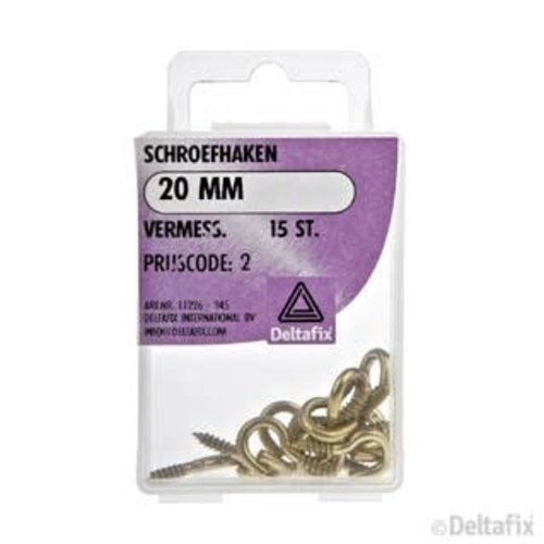 Deltafix schroefhaken vermess. 15 st. Deltafix schroefhaken vermess. 15 st.