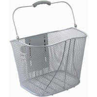 Metalen mand zilver 14L met kliksysteem