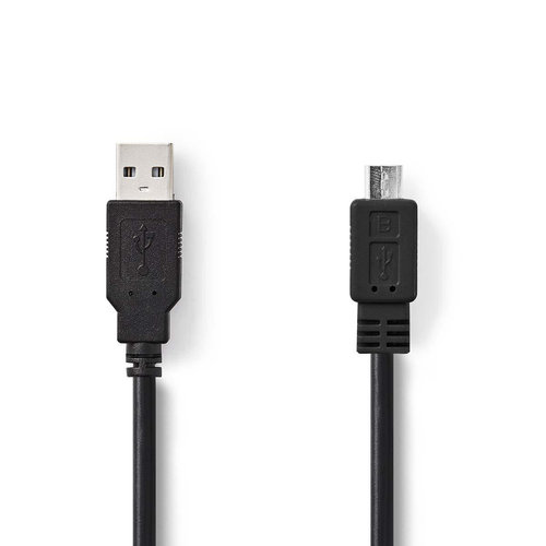 nedis USB 2.0-Kabel / A Male - Micro-B Male / 1,0 m / Zwart