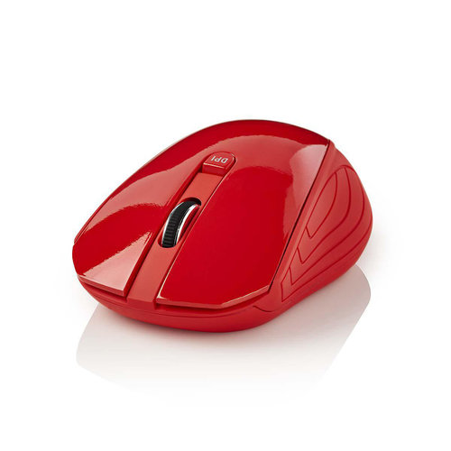 nedis Draadloze muis / 1000 dpi / 3-knops / Rood