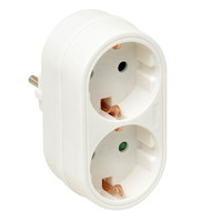 Verdeelstekker + RA 2V verticaal wit