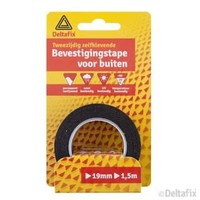 dubbelzijdige tape voor buiten 1.5 m x 19 mm x 0.8mm zwart