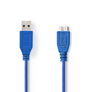 nedis USB 3.0-Kabel / A Male - Micro-B Male / 2,0 m / Blauw