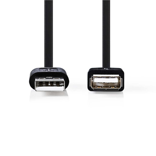 nedis USB 2.0-Kabel / A Male - A Female / 2,0 m / Zwart