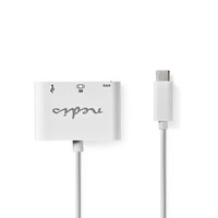 USB-C -Adapterkabel / Type-C Male - A Female / Type-C Female / HDMI -uitgang / 0,2 m / Wit