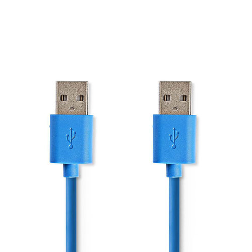 nedis USB 3.0-Kabel / A Male - A Male / 2,0 m / Blauw