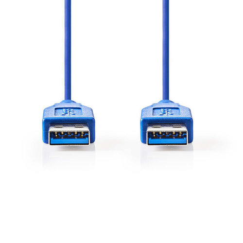 nedis USB 3.0-Kabel / A Male - A Male / 2,0 m / Blauw