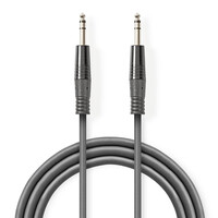 Gebalanceerde Audiokabel / 6,35 mm male - 6,35 mm male / 3,0 m / Grijs