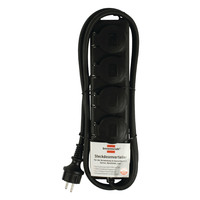 Tafelcontactdoos 4x1,5mm2 3500W 16A Zwart 2M