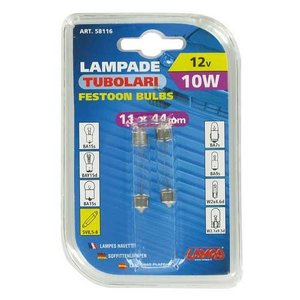 Lampa Lampa buislamp 12V 10W SV8 5 11x44mm 2 stuks - autolamp interieur lamp festoon lamp
