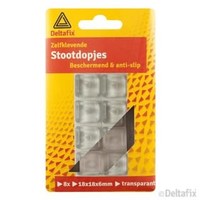stootdopjes 18 mm x 18 mm x 6 mm transp. 8 st.