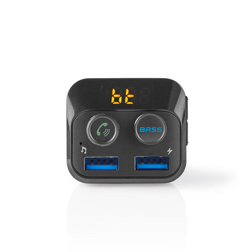 nedis FM-Transmitter voor in de Auto | Bluetooth® | Bass Boost | microSD-kaartsleuf | Handsfree Bellen | 2x USB