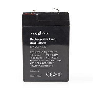 nedis Oplaadbare Loodzuuraccu 6V / 4000 mAh / 70 x 47 x 101 mm nedis Oplaadbare Loodzuuraccu 6V / 4000 mAh / 70 x 47 x 101 mm