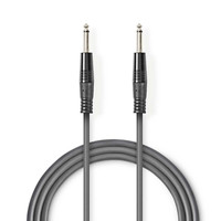 Ongebalanceerde Audiokabel / 6,35 mm male - 6,35 mm male / 3,0 m / Grijs