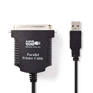 nedis Printerkabel USB-A Male - Centronics 36-Pins Male / 2,0 m / Zwart