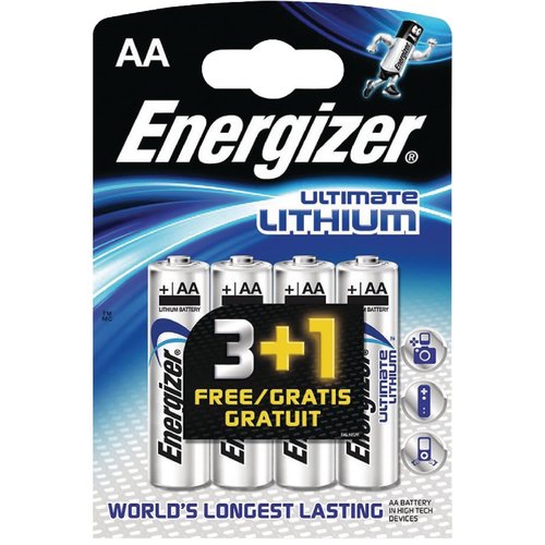 Energizer Lithium Batterij AA 1.5 V Ultimate 4-Promotional Blister Energizer Lithium Batterij AA 1.5 V Ultimate 4-Promotional Blister