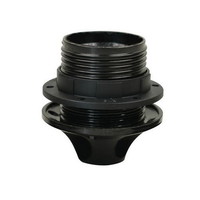 Fitting E27 + buitendraad zwart +1 ring