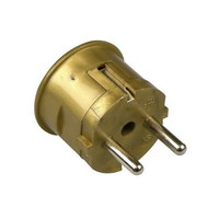 Stekker haaks met RA   goud + ean