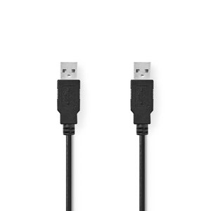 nedis USB 2.0-Kabel / A Male - A Male / 1,0 m / Zwart