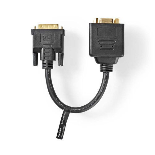 nedis Adapterkabel DVI / DVI-I 24+5-Pins Male - 2x VGA Female / 0,2 m / Zwart