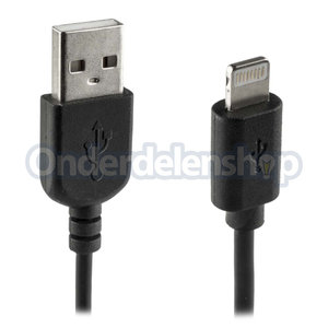 A-DAPT laadkabel Apple lightning 1m zwart A-DAPT laadkabel Apple lightning 1m zwart