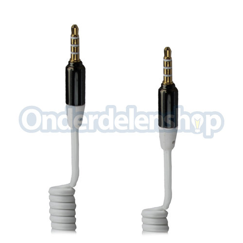 A-DAPT Audio en video kabel 3,5mm spiraal wit