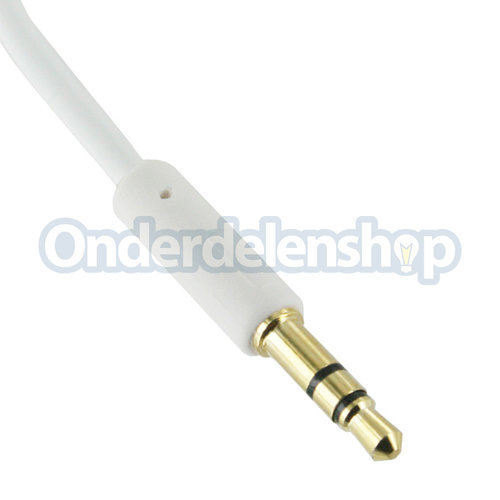 A-DAPT Audio kabel AUX 3,5mm jack wit