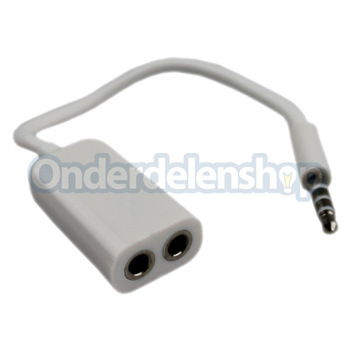 A-DAPT Verloopkabel 3,5mm - x 3,5mm wit