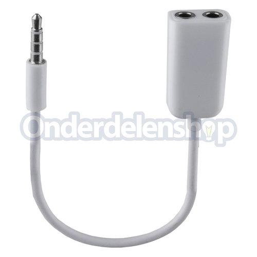 A-DAPT Verloopkabel 3,5mm - x 3,5mm wit