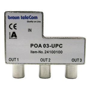 Braun Telecom Verdeel element Push on IEC 3-weg splitter