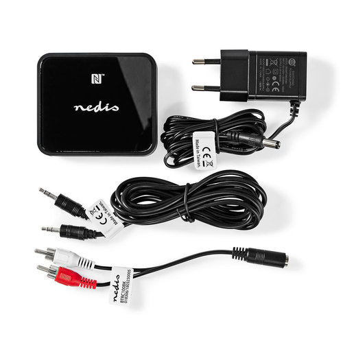 nedis Draadloze audio-ontvanger / Bluetooth(Rights reserved) / Toslink-uitgang / 3,5 mm uitgang / Zwart