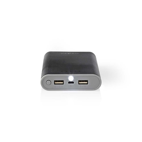 nedis Powerbank / 20000 mAh / 2 USB-A uitgangen 3.1 A / micro-USB ingang / Zwart