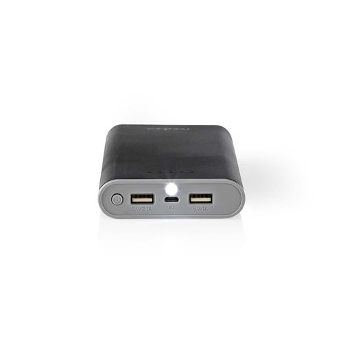 nedis Powerbank / 20000 mAh / 2 USB-A uitgangen 3.1 A / micro-USB ingang / Zwart nedis Powerbank / 20000 mAh / 2 USB-A uitgangen 3.1 A / micro-USB ingang / Zwart