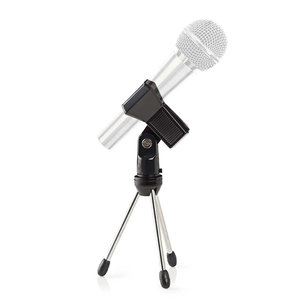 nedis Tafelstandaard voor Microfoon / Max. 0,8 kg / Zwart / / Zilver