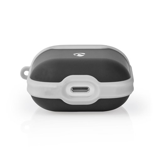 nedis AirPods 1 en AirPods 2 Case | Zwart / Grijs