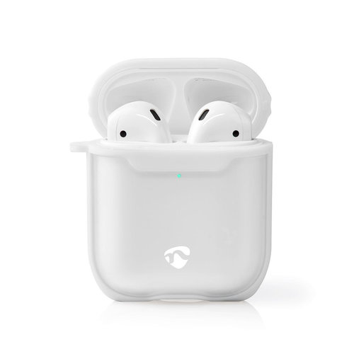 nedis AirPods 1 en AirPods 2 Case | Transparant / Wit