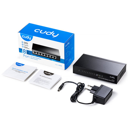 Cudy GS108 Switch netwerk 8 poorts 1000mbps