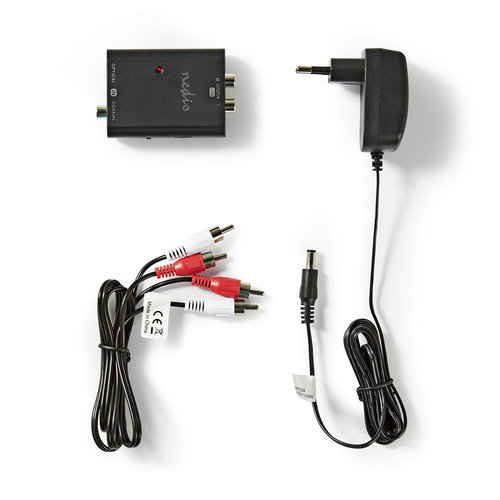 nedis Digitaal naar stereo audio-omzetter / 1-weg - Digitaal RCA (S/PDIF) + Toslink / 2x RCA (stereo) nedis Digitaal naar stereo audio-omzetter / 1-weg - Digitaal RCA (S/PDIF) + Toslink / 2x RCA (stereo)