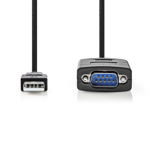 nedis Converter / USB A male naar RS232 male / USB 2.0 / 0,9 m kabel
