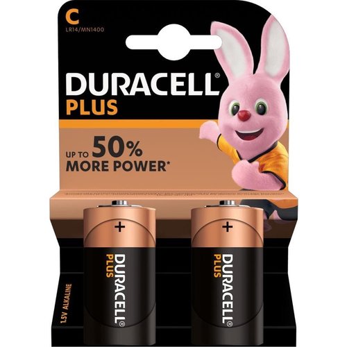 Duracell Duracell Batterij Alkaline Plus Power Mn1400 Lr14 Bls2