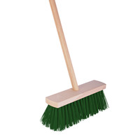 Bezem groen nylon compleet 28 cm