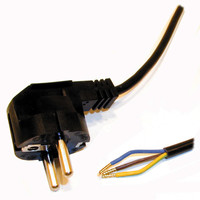 Aansluitsnoer + RA 3x1.5mm  5 meter zwart