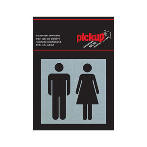 Pickup Route Alu Picto 80x80 mm toiletten